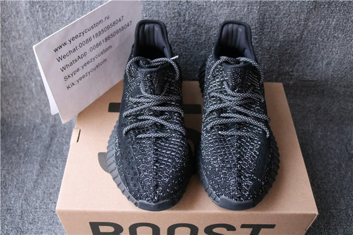 Authentic Adidas Yeezy Boost 350 V2 Static Black Men Shoes