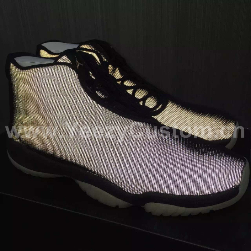 Authentic Nike Air Jordan Future Black Clear 3M Reflective Glow