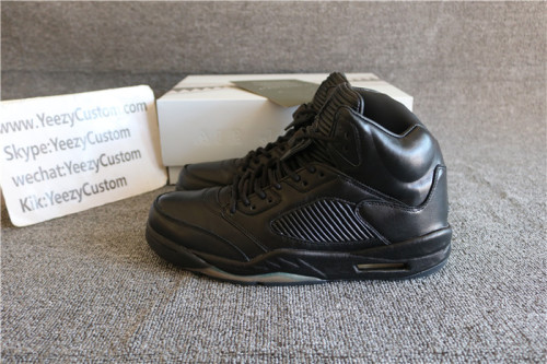 Authentic Air Jordan 5 All Black