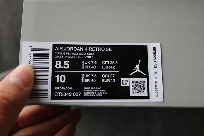 Authentic Air Jordan 4 SE Neon