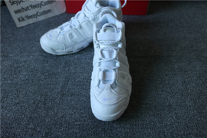 Authentic Nike Air More Uptempo Triple White Men AND GS