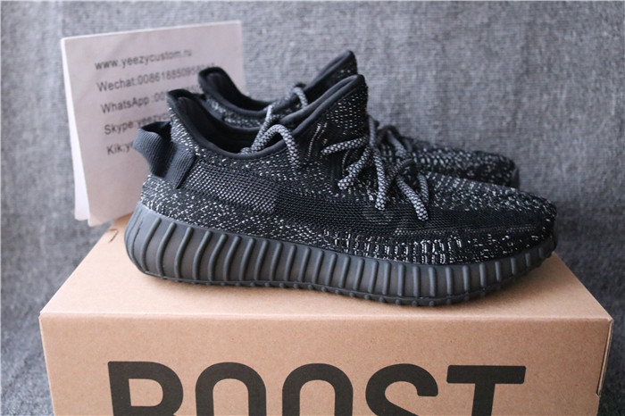 Authentic Adidas Yeezy Boost 350 V2 Static Black Men Shoes