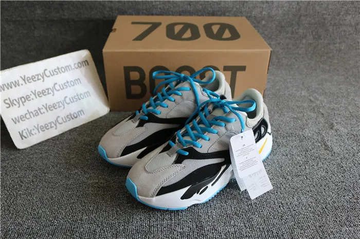 Authentic Adidas Kanye West Yeezy Wave Runner 700 University Blue