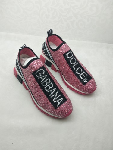 Dolce&Gabbana Studded Suede & Nylon Men and Women Sneakers-024