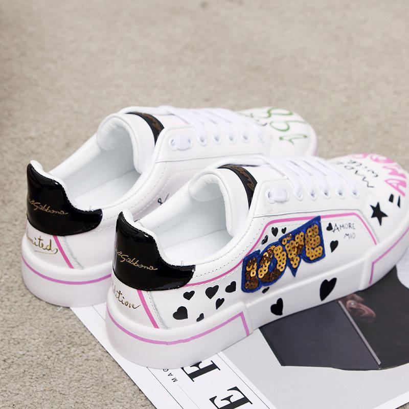 Dolce&Gabbana Studded Suede & Nylon Men and Women Sneakers-011