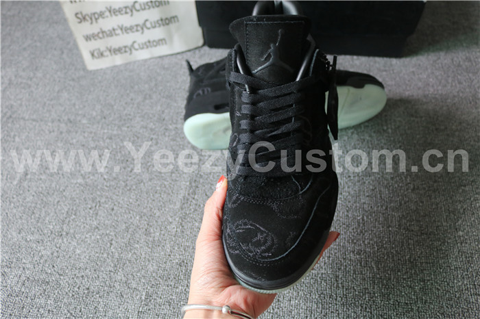 Authentic KAWS X Air Jordan 4 All Black