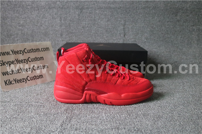 Authentic Air Jordan 12 Retro Red Suede GS