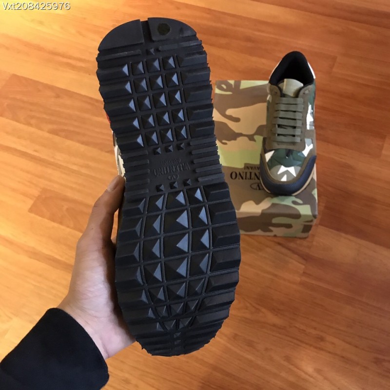 Valentino Studded Suede & Nylon Men and Women Sneakers-053