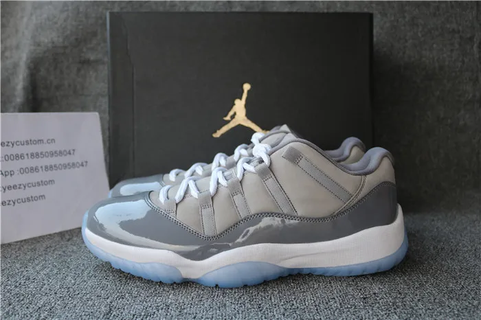 Authentic Air Jordan 11 Low Cool Grey