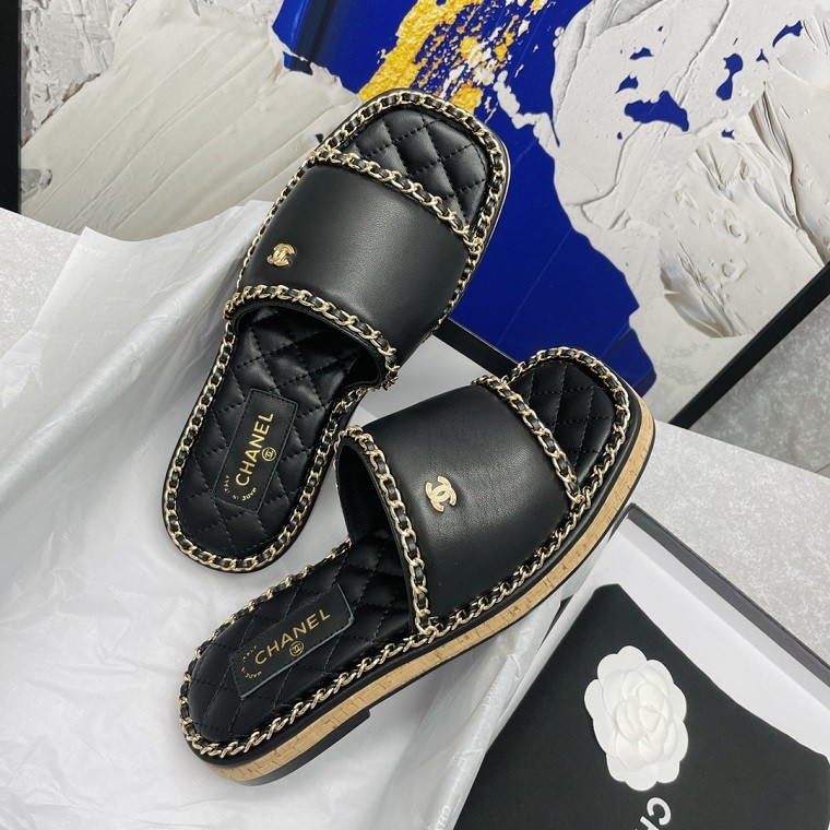 Chanel Slippers Women shoes 0018 (2022)