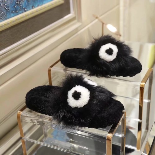 Chanel Hairy slippers 009
