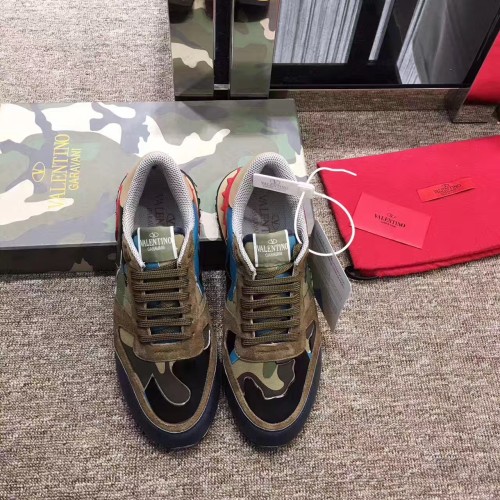 Valentino Studded Suede & Nylon Men and Women Sneakers-030