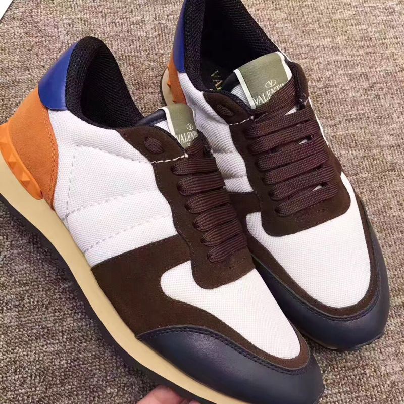 Super High End Valentino Studded Suede & Nylon Men and Women Sneakers-001