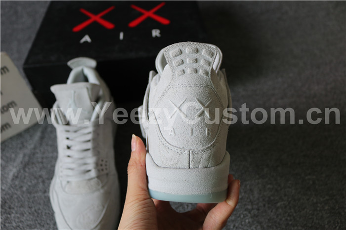 Authentic Air Jordan 4 Retro Kaws X Grey White