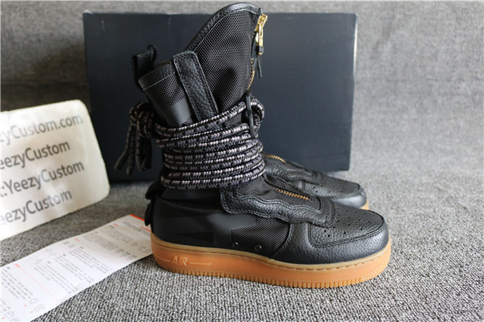 Authentic SF Air Force 1 Hight Black gold