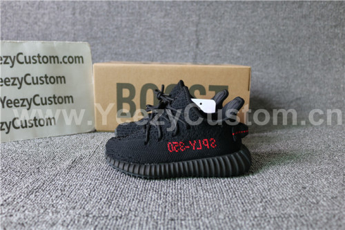Authentic Adidas Yeezy 350 Boost Black Red Infrant Shoes