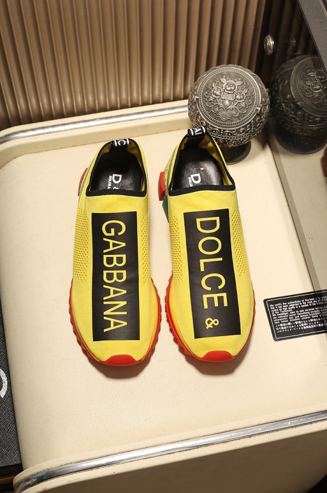 Dolce&Gabbana Studded Suede & Nylon Men and Women Sneakers-036