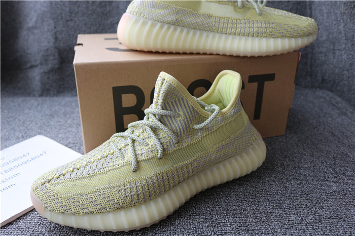 Authentic Adidas Yeezy 350 V2 Yellow Static Non Reflective Men Shoes