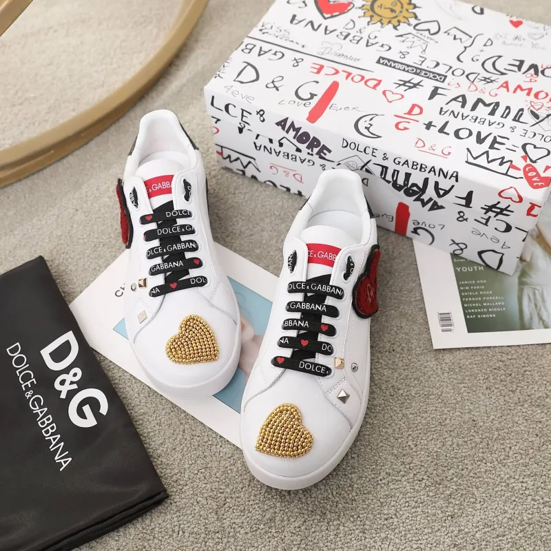 Dolce&Gabbana Studded Suede & Nylon Men and Women Sneakers-05