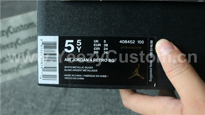 Authentic Air Jordan 4 GS Pure Money