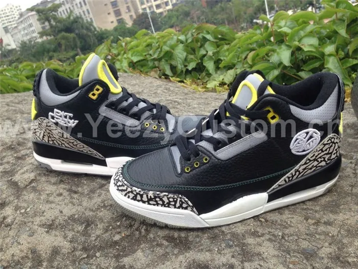 Authentic Air Jordan 3 Oregon Ducks Black