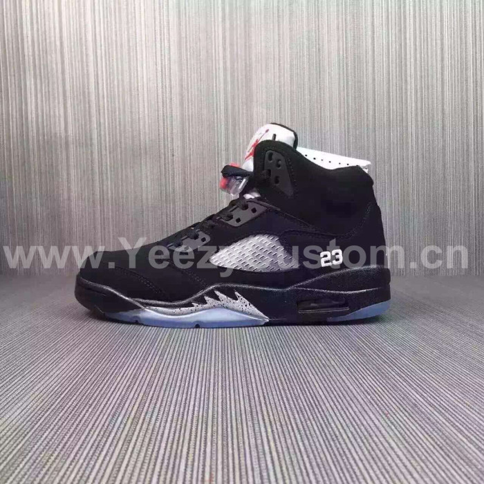 Authentic Air Jordan 5 Black/Metallic Silver