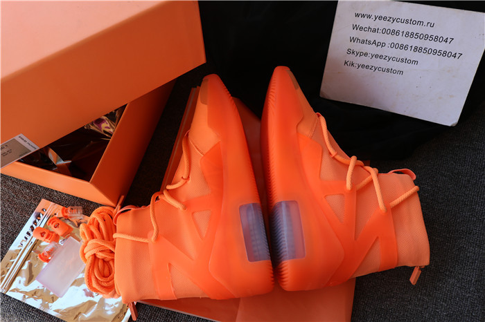 Authentic Nike Air Fear Of God 1 Orange Pulse