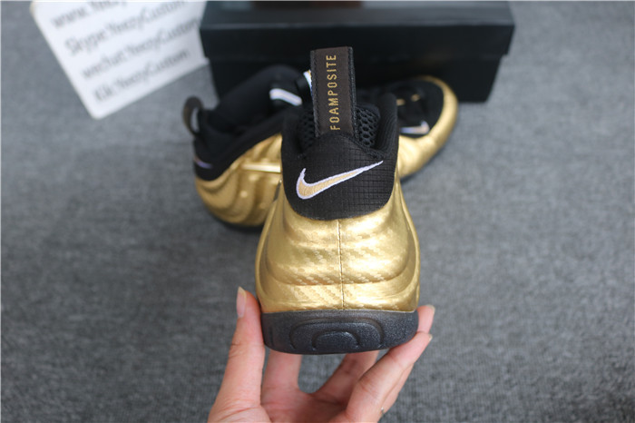 Authentic Nike Pro Foamposite One Metallic Gold 2017