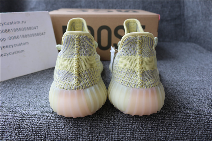 Authentic Adidas Yeezy 350 V2 Yellow Static Non Reflective Men Shoes