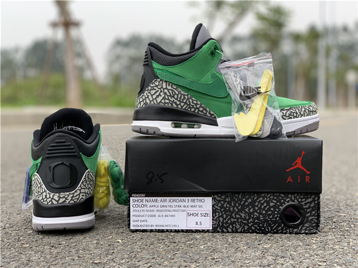 Authentic Air Jordan 3 Tinker Oregon Ducks PE