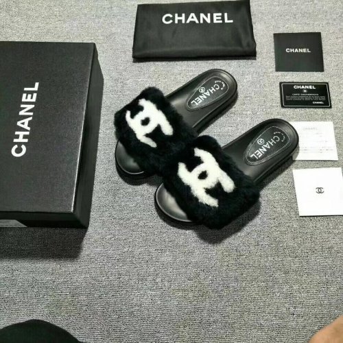 Chanel Hairy slippers 001