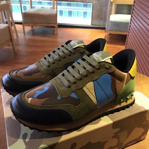 Valentino Studded Suede & Nylon Men and Women Sneakers-046