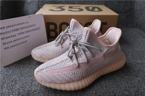 Authentic Adidas Yeezy 350 V2 Pink Static Non Reflective Men Shoes