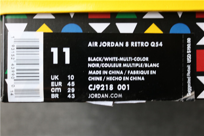 Authentic Air Jordan 8 Black Quai 54
