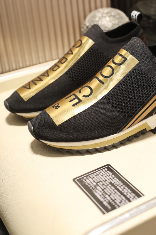 Dolce&Gabbana Studded Suede & Nylon Men and Women Sneakers-040
