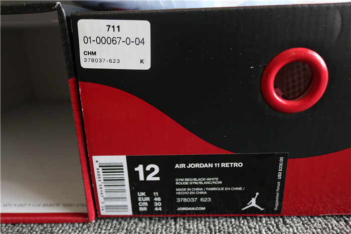 Authentic Air Jordan 11 Retro Gym Red