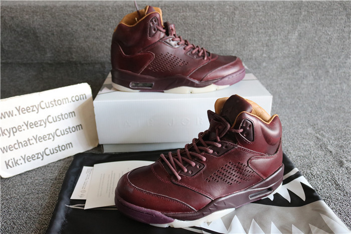 Authentic Air Jordan 5 Premium Wine