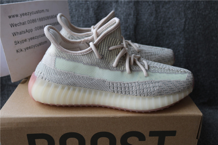 Authentic Adidas Yeezy Boost 350 V2 Citrin Non Reflective Men Shoes