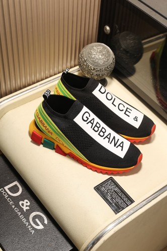 Dolce&Gabbana Studded Suede & Nylon Men and Women Sneakers-037