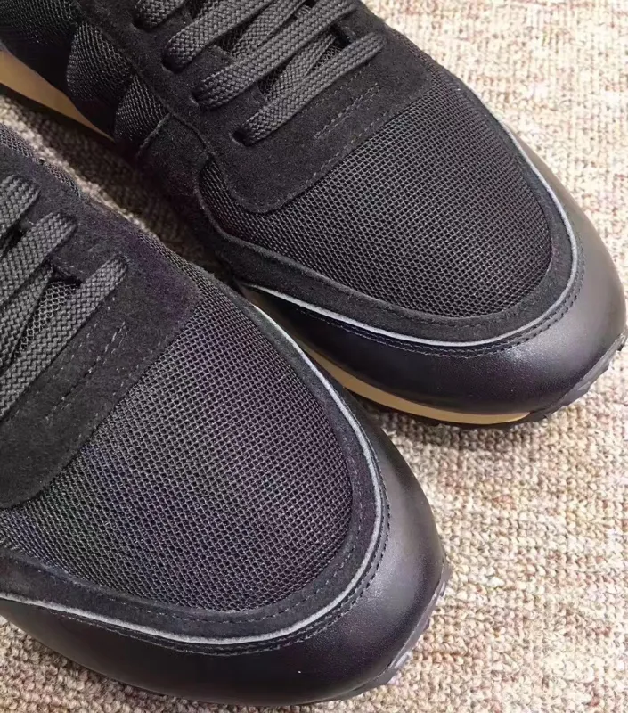 Valentino Studded Suede & Nylon Men and Women Sneakers-002