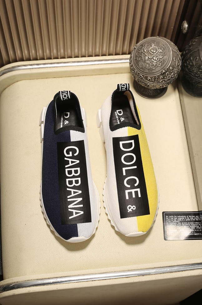 Dolce&Gabbana Studded Suede & Nylon Men and Women Sneakers-035