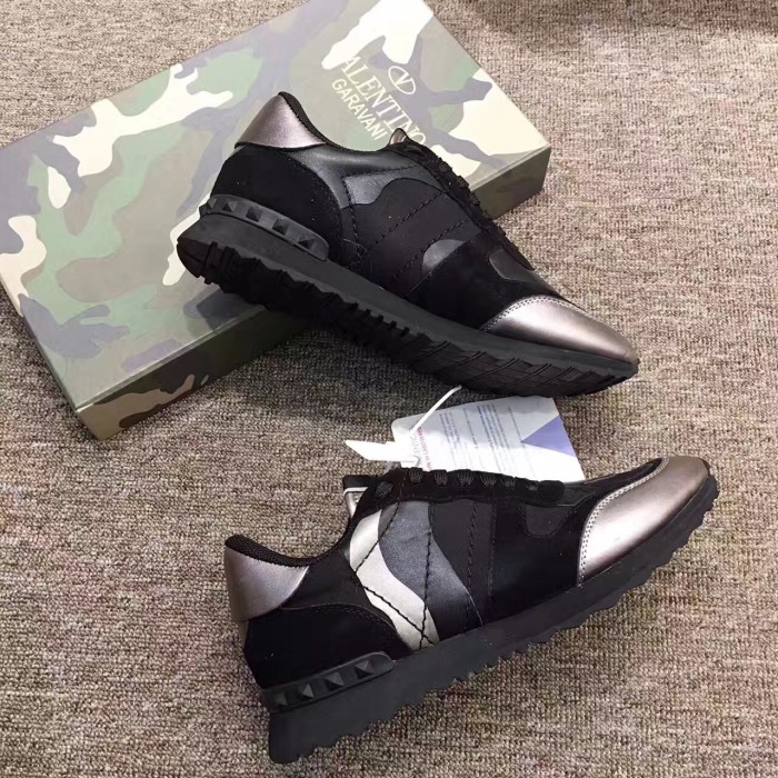 Valentino Studded Suede & Nylon Men and Women Sneakers-028