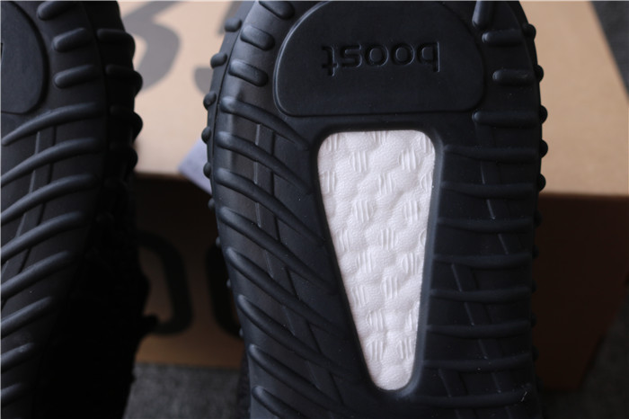 Authentic Adidas Yeezy 350 V2 Black Non Reflective Men Shoes