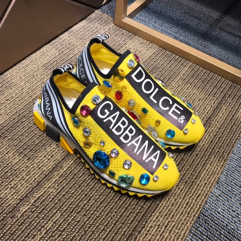 Dolce&Gabbana Studded Suede & Nylon Men and Women Sneakers-043