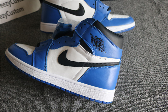 Authentic Air jordan 1 White Blue New Color