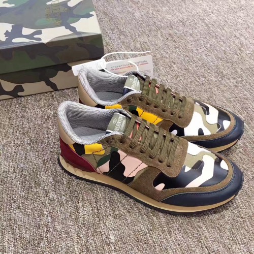 Valentino Studded Suede & Nylon Men and Women Sneakers-035