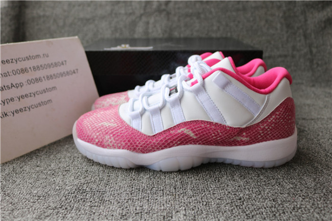 Authentic Air Jordan 11 Low Pink Snakeskin