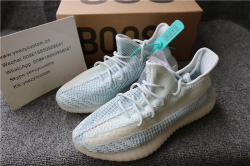Authentic Adidas Yeezy Boost 350 V2 Cloudy White Non Reflective Women Shoes