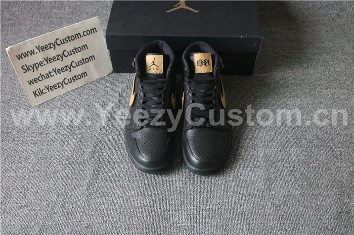 Authentic Air Jordan 1 Black Gold