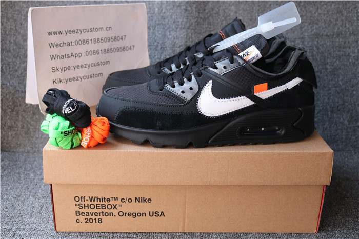 Authentic Nike Off White X Air Max 90 Black